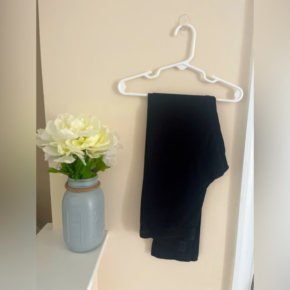 Girls black leggings bundle (4)